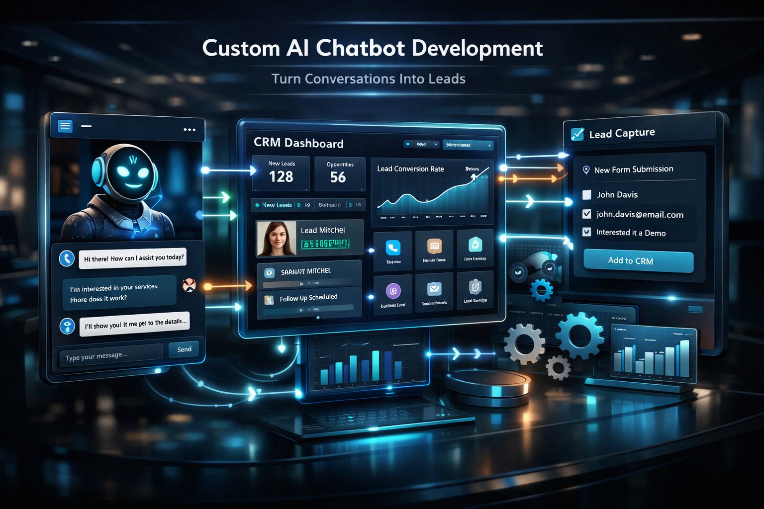custom ai chatbot development services​